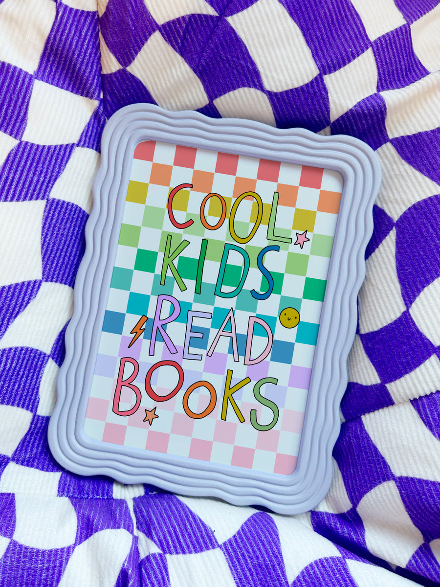 Checked Cool Kids Read Books Art Print – Abel and The Label