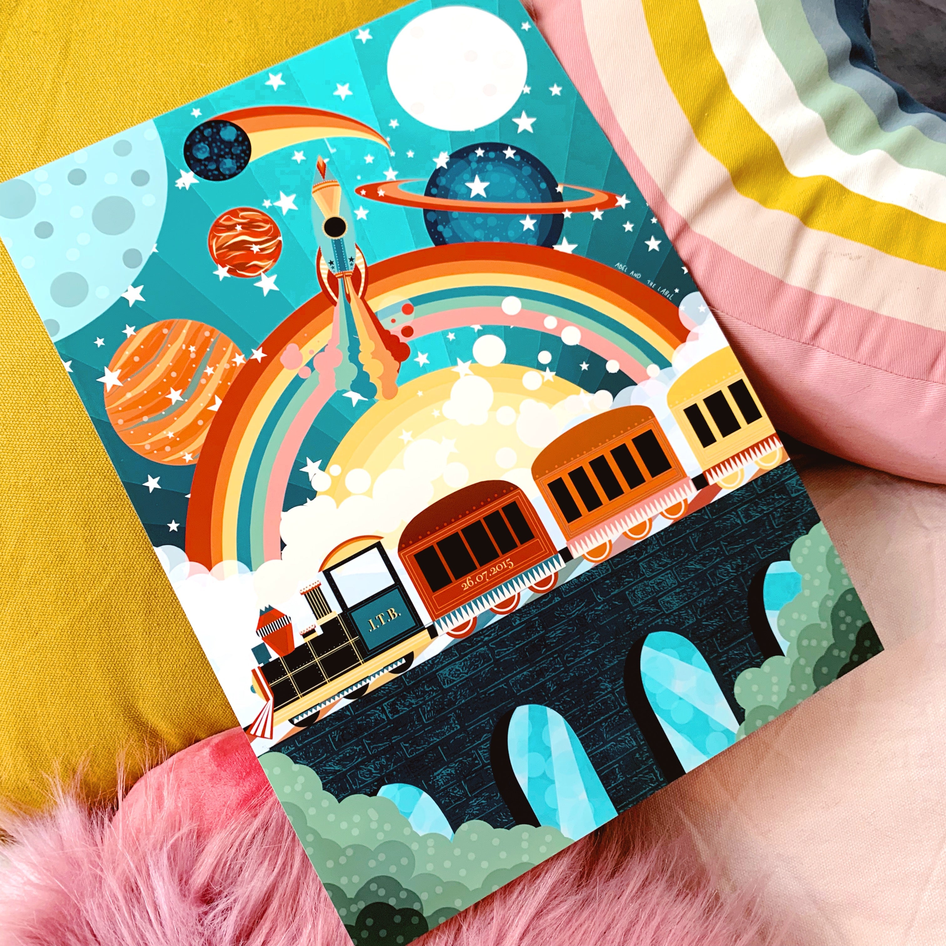 Personalised 'The Magic Ride' Steam Train Art Print – Abel and The Label