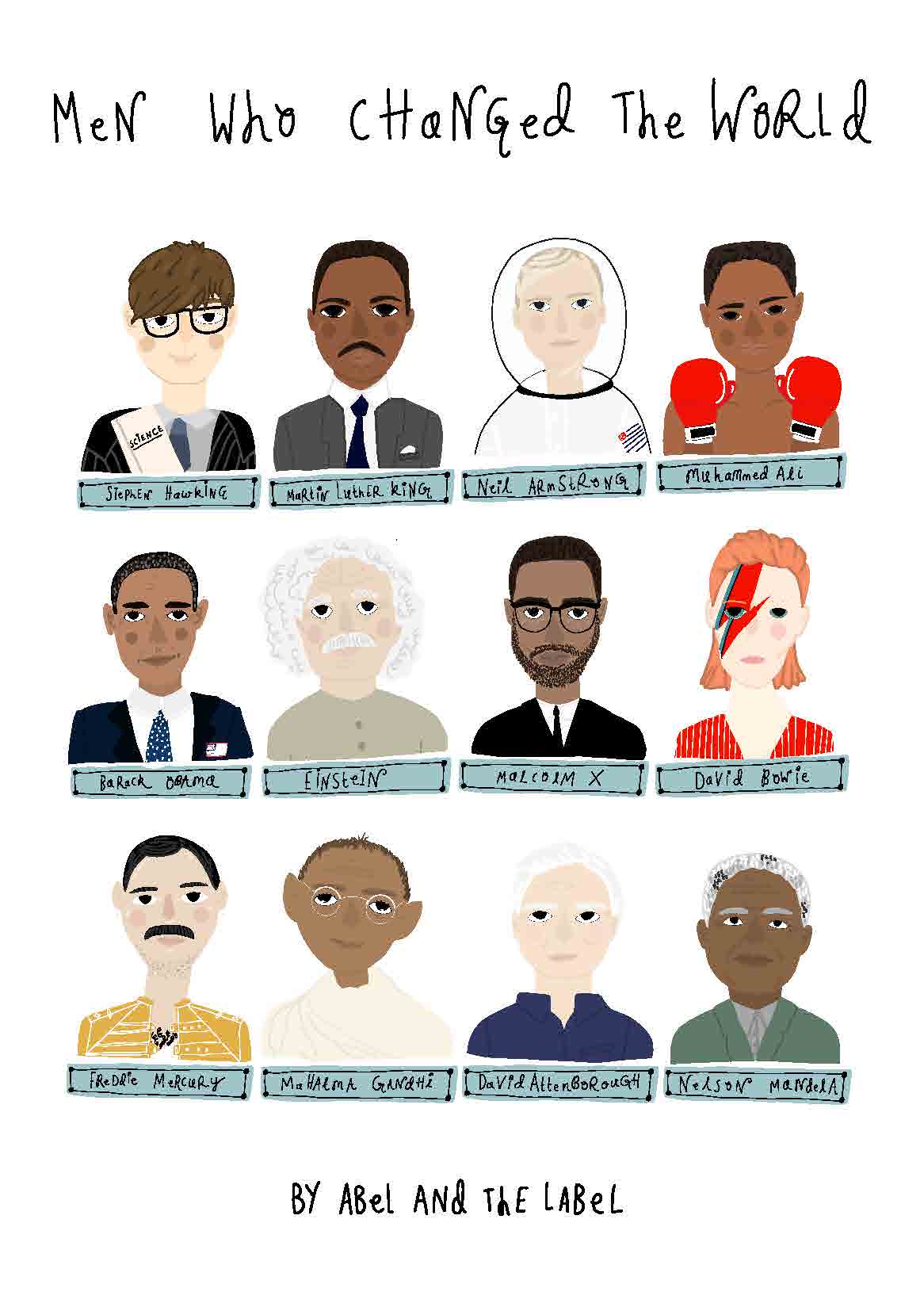 Men Who Changed The World Art Print – Abel and The Label